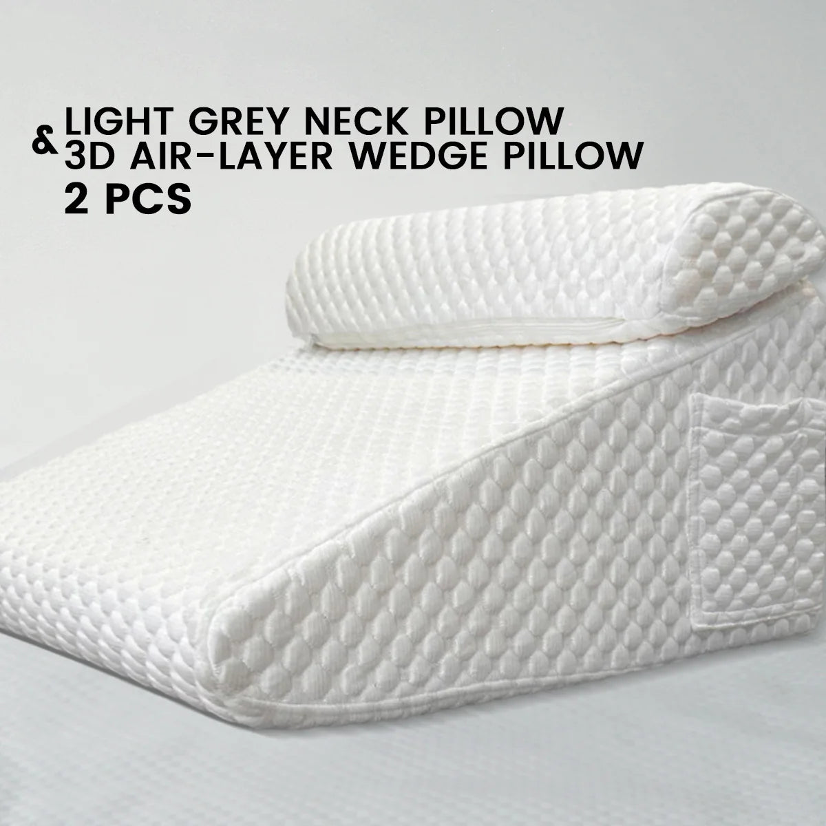 PosturePro™ 2-Piece Memory Foam Wedge Pillow Set
