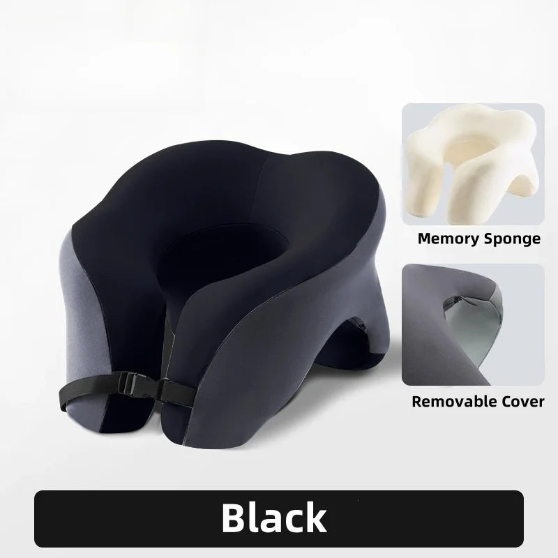 Portable U-Shaped Travel Pillow Memory Foam Sleeping Pillows Office Nap Pillow Car Airplane Neck Cushion Ergonomic Head Support