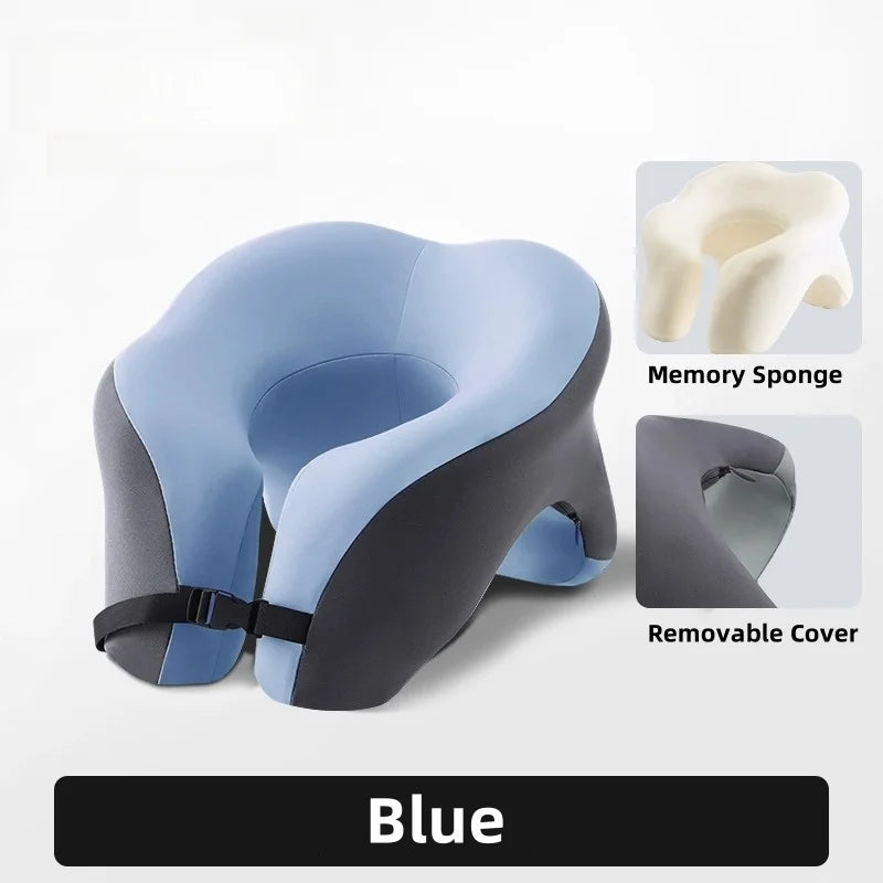 Portable U-Shaped Travel Pillow Memory Foam Sleeping Pillows Office Nap Pillow Car Airplane Neck Cushion Ergonomic Head Support
