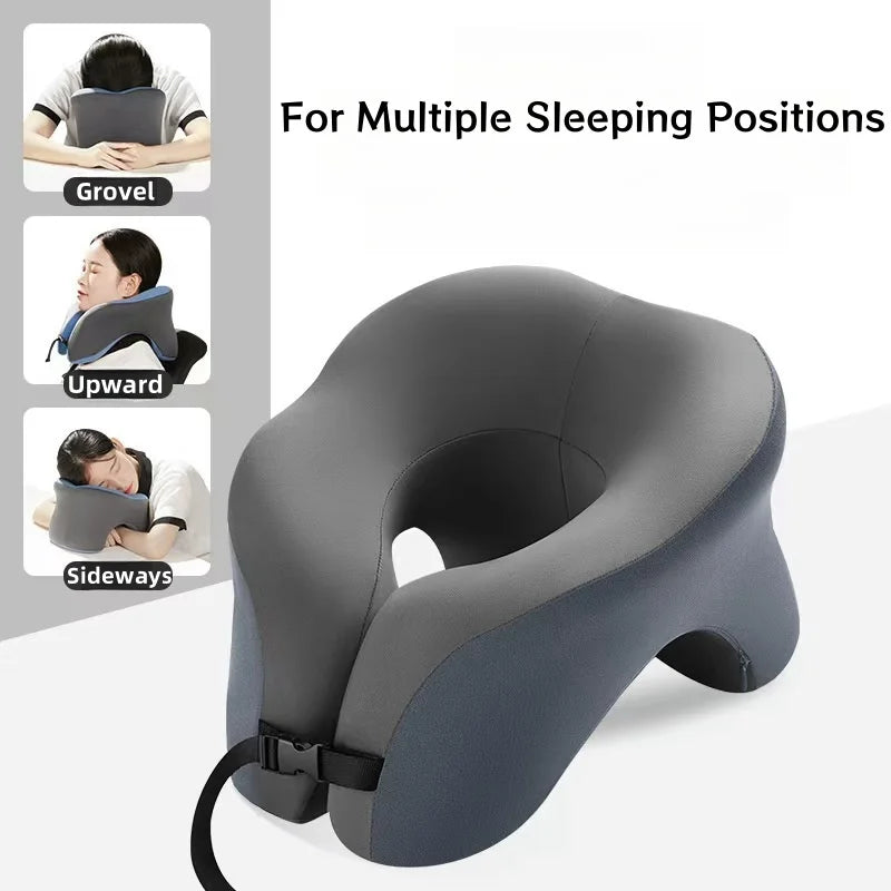 Portable U-Shaped Travel Pillow Memory Foam Sleeping Pillows Office Nap Pillow Car Airplane Neck Cushion Ergonomic Head Support