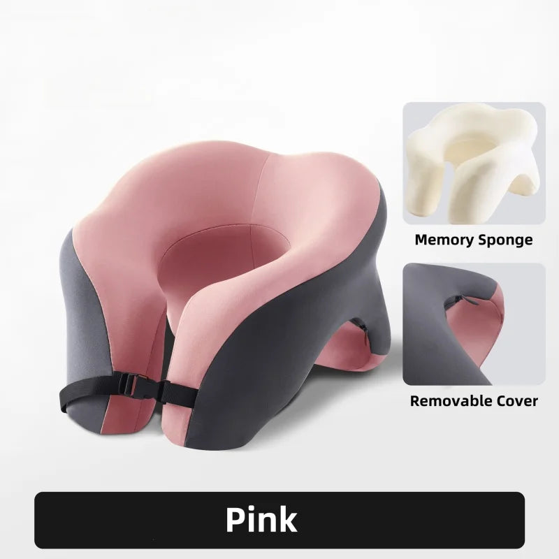 Portable U-Shaped Travel Pillow Memory Foam Sleeping Pillows Office Nap Pillow Car Airplane Neck Cushion Ergonomic Head Support