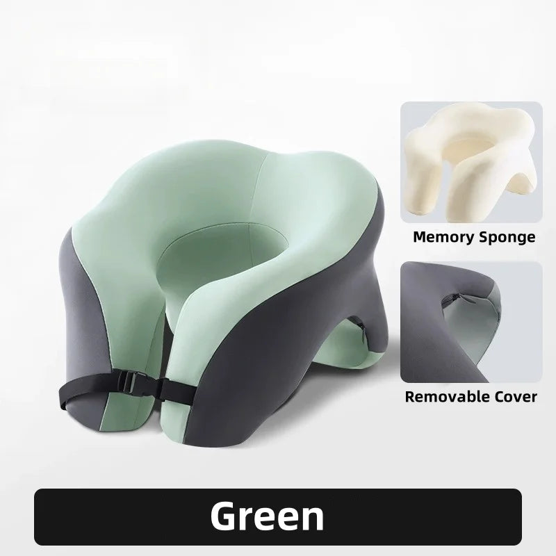 Portable U-Shaped Travel Pillow Memory Foam Sleeping Pillows Office Nap Pillow Car Airplane Neck Cushion Ergonomic Head Support